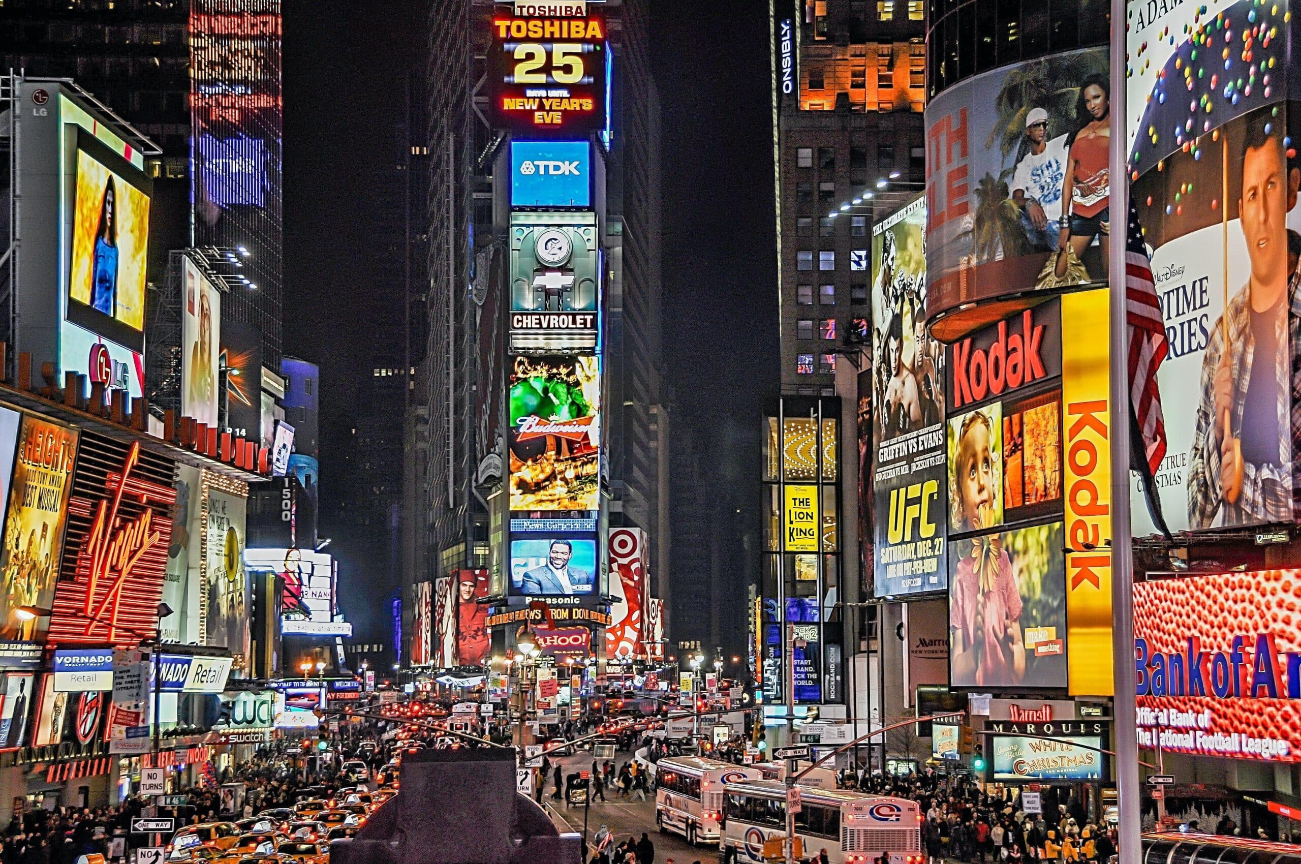 Omnichannel Marketing featured image night time shot of Times Square